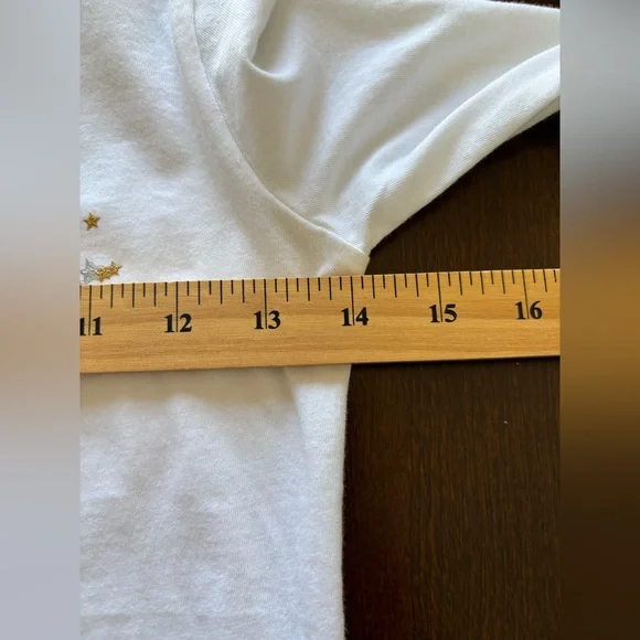 Crewcuts Gold Silver Sparkly Star Long Sleeve Crewneck Shirt Size Girls S (6/7) - Picture 6 of 7